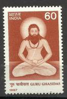 INDIA, 1987, Guru Ghasidas, (1756-1837), Founder Of The Saman Sect,   MNH, (**) - Induismo