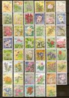 Japan Complete Set (47v) Of 1990 Flower Series Stamps Rose Orchid Sc#1863-1909 - Nuovi