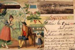 Souvenir De VIRTON, Carte Chromo Suchard - Virton