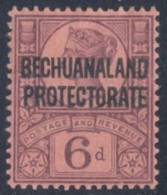 Bechuanaland 1897.  6d Purple/rose-red. SACC 63*, SG 65*. - 1885-1964 Bechuanaland Protettorato