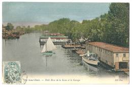 Cpa: 93 ILE SAINT DENIS Petit Bras De La Seine Et Le Garage (colorisé) 1905 - L'Ile Saint Denis