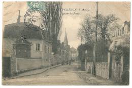 Cpa: 91 SAINT CHERON (ar. Etampes) Route De Jouy (petite Animation) 1907 - Saint Cheron