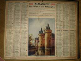- ALMANACH Des POSTES Et Des TELEGRAPHES - Château De Sully-sur-Loire -1933- - Grand Format : 1921-40