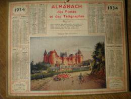 - ALMANACH Des POSTES Et Des TELEGRAPHES - Château De Vitré (Ille-et-Vilaine) -1934- - Big : 1921-40