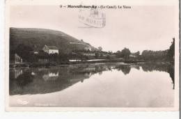 MAREUIL Sur AY 51 Marne Le Canal 5-10-1953 Forme De Flute Carte Dentelée Véritable Photo - Mareuil-sur-Ay