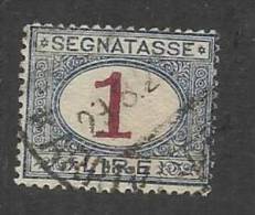 ITALIA REGNO 1890 SEGNATASSE L.1 USATO - Segnatasse