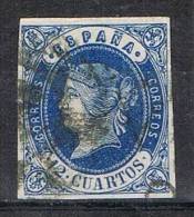 Sello 12 Cuartos 1862 Isabel II, Num 59 º - Usati