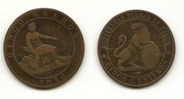 GOBIERNO PROVISIONAL  1870  5  CENTIMOS  NL083 - Monnaies Provinciales