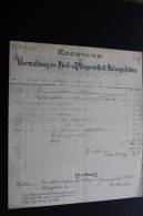Lot De  37 Factures Rechnung ,Quittung Quittances (1884 & +)AARGAU Vermatung Der Heil & Pfegeanstalt Konnigsfeld - Schweiz