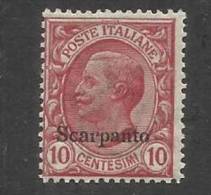 EGEO 1912 SCARPANTO 10 C MNH - Ägäis (Scarpanto)