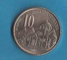 2007 X  UNC SRBIJA SERBIA 10 DINARA  MONETA  UNC - Serbie