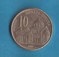 2006 X  UNC SRBIJA SERBIA 10 DINARA  MONETA  UNC - Serbie