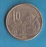 2005 X  UNC SRBIJA SERBIA 10 DINARA  MONETA  UNC - Serbie