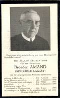 Doodsprentje Broeder Amand - ( Gregorius Lagast ) Uitkerke 1874 - Heist 1945 - Todesanzeige