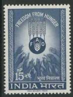 India Indien 1963 Mi 352 ** FAO – Emblem – Freedom From Hunger / Kampf Gegen Den Hunger - Against Starve