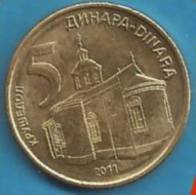 2011 X  UNC SRBIJA SERBIA 5 DINARA  MONETA  UNC - Serbia