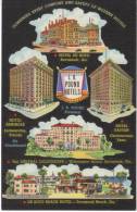 Savannah GA Georgia, J B Pound Hotels, Hotel De Soto, Hotel Seminole, Various C1940s Vintage Curteich Linen Postcard - Savannah