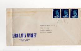69539)lettera Aerea Spagnola Con 3 Valori + Annullo - Used Stamps