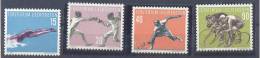 Liechtenstein Sport-swimming,tennis,cyc Ling,sword Play Mi#365/8 1958 MNH ** - Unused Stamps
