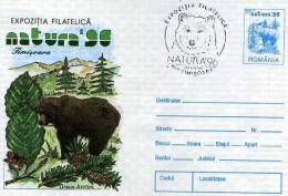 ENTIER POSTAL ROUMANIE NATURE 96 OURS ARCTOS - Ours