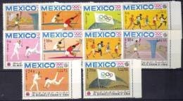 MB158A - YEMEN 1968 :  Michel  La Serie 493/502 Completa  *** - Verano 1968: México