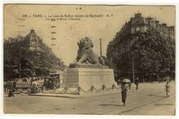 PARIS 14°  -  Le Lion De Belfort, Transport à Charrette Et Tramway -  Ed. AP, N° 345 - Paris (14)