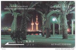 Kuwait, KUW-C-10A, 5 Dinar, "Kuwait Towers, Satlink Ltd" - Koweït