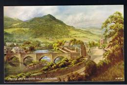 RB 900 -  Postcard - Bridge & Barbers Hill - Llangollen Denbighshire Wales - Denbighshire