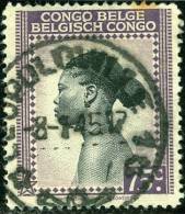 BELGIAN CONGO, CONGO BELGA, 1942, DIFFERENT SUBJECTS, FRANCOBOLLO USATO, Scott 195 - Used Stamps