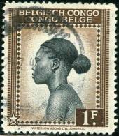 BELGIAN CONGO, CONGO BELGA, 1942, DIFFERENT SUBJECTS, FRANCOBOLLO USATO, Scott 215 - Used Stamps