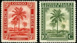 BELGIAN CONGO, CONGO BELGA, 1942, DIFFERENT SUBJECTS, FRANCOBOLLI NUOVI (MNG), Scott 187,188 - Ungebraucht