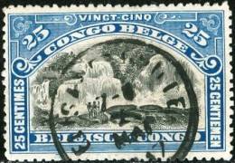 BELGIAN CONGO, CONGO BELGA, 1915, LANDSCAPES, FRANCOBOLLO USATO, Scott 62 - Oblitérés