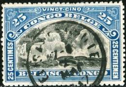 BELGIAN CONGO, CONGO BELGA, 1915, LANDSCAPES, FRANCOBOLLO USATO, Scott 62 - Gebruikt