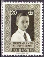 Liechtenstein 1956 6. Briefmarkenausstellung In Vaduz 20 Rp Mit Falz  Mi 352 - Unused Stamps