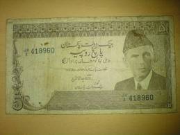 5 Rupees - Pakistán