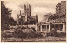 BR39459 Bath Abbey From Institution Gardens  2 Scans - Bath