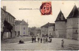 CP BULGNEVILLE LA PLACE EN 1906 ANIMEE - Bulgneville