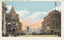 Windsor ONT Canada, Ferry Hill Corner Street Scene, C1910s/20s Vintage Postcard - Windsor