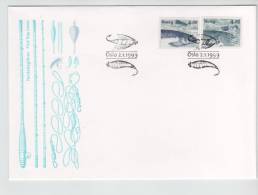 Norway FDC FISH 2-1-1999 Complete Set Of 2 With Cachet - FDC