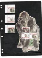 Delcampe - BURUNDI,2011, GORILLAS, 3v+ GORILLA SHAPED SHEETLET,MNH, NICE +RARE - Gorillas