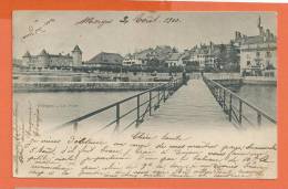 Q1251 Morges Le Port, Passerelle. Précurseur. Cachet 1900 - Morges