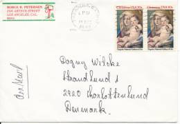 USA Cover Sent To Denmark 13-12-1982 With Christmas Seals On The Backside Of The Cover - Brieven En Documenten