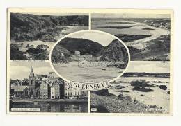 Cp, Iles De La Manche, Guernesey, Multi-Vues, Voyagée 1958 - Guernsey