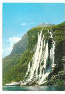 Cp, Norvège, Geirangerfjord With The Waterfalls "The Seven Sisters" - Noruega