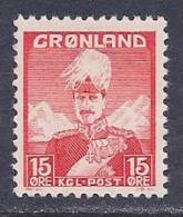 Greenland, Scott # 5 Mint Hinged King Christian X, 1938 - Non Classés