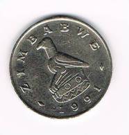 ** ZIMBABWE  20  CENTS  1991 - Simbabwe