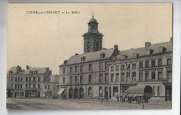 59 - CONDÉ SUR L´ESCAUT - CPA - LE BEFFROI - CAMION EN STATIONNEMENT - Conde Sur Escaut