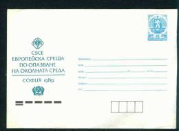 PS4012 /  1989 CSCE: Meeting  Protection O Environment, Sofia - Stationery Entier Ganzsachen Bulgaria Bulgarie Bulgarien - Institutions Européennes