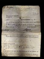 Reçus 1762 Et 1776, Liés, Imprimé Complété Manus , On Peut Lire En Trasparence " Aides Et Gabelles 1758.  TR8 - Historische Dokumente