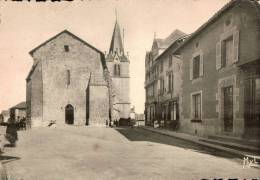 CPSM AMBAZAC , Place De L'église En 1943 - Ambazac